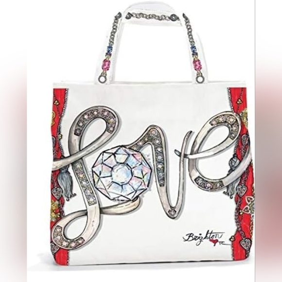 Brighton All That Glitters Canvas Tote In Multicolor - Picture 2 of 16